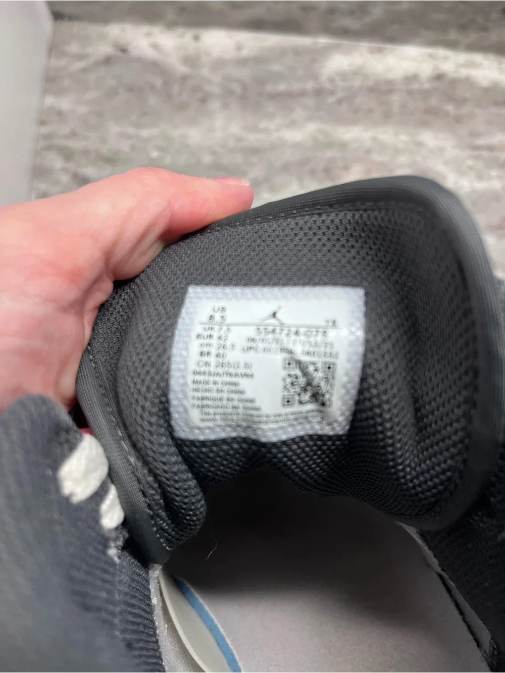 Nike Jordan High-Top Sneakers in White, Gray & Black